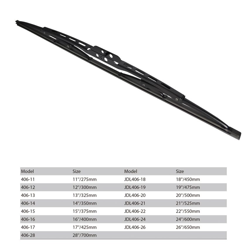 Multi function conventional metal frame nature rubber wiper blade