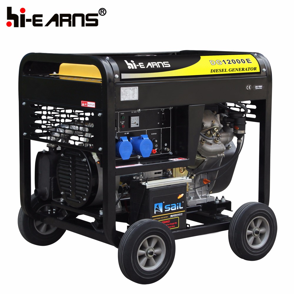 Two-cylinder air-cooled 2V86 diesel fuel 10kva portable generator