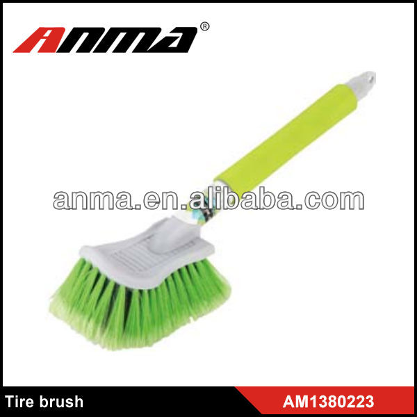 Auto Disposable Little Hairy Car Tire Hand Brush PP+TPR