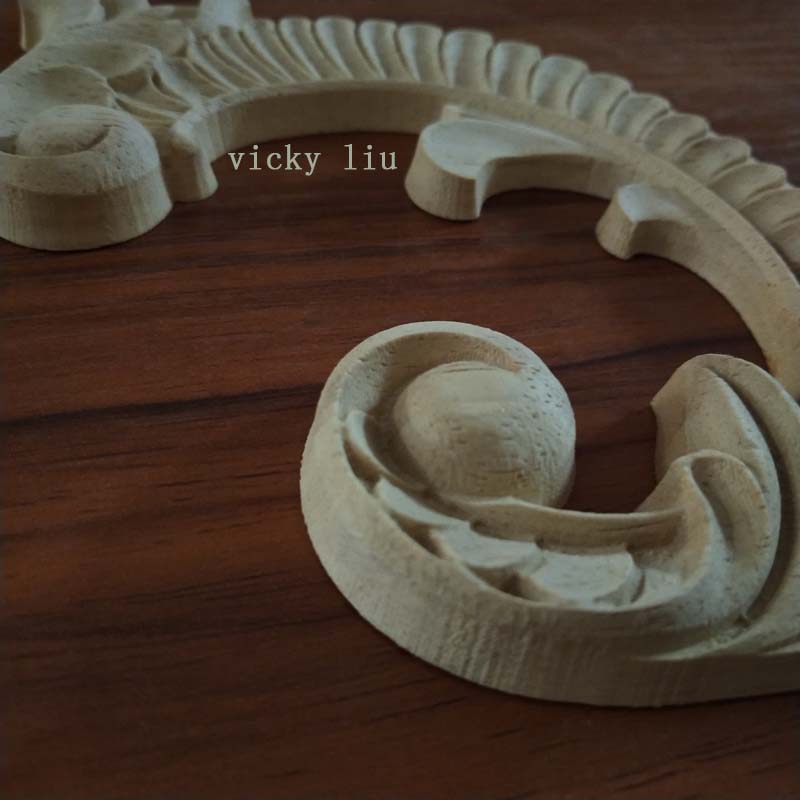 Furniture flower trim decorate wood carved onlays