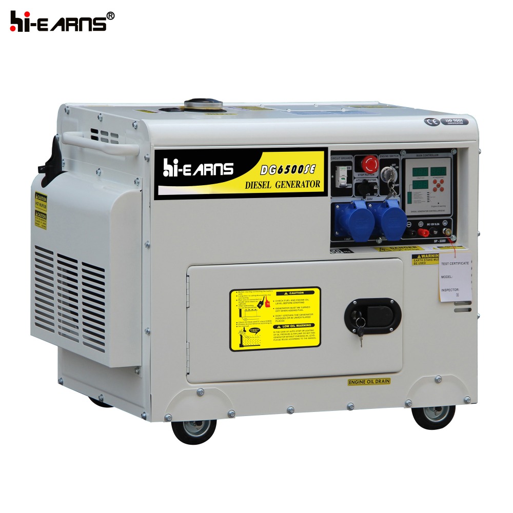 silent digital panel air cooled 4.6KVA diesel generator