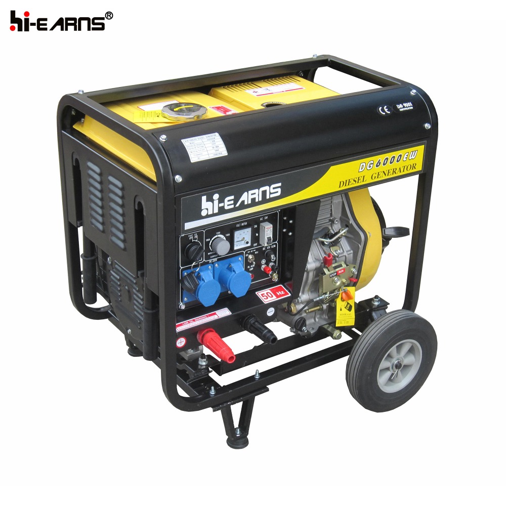 180A Open frame portable diesel welding generator