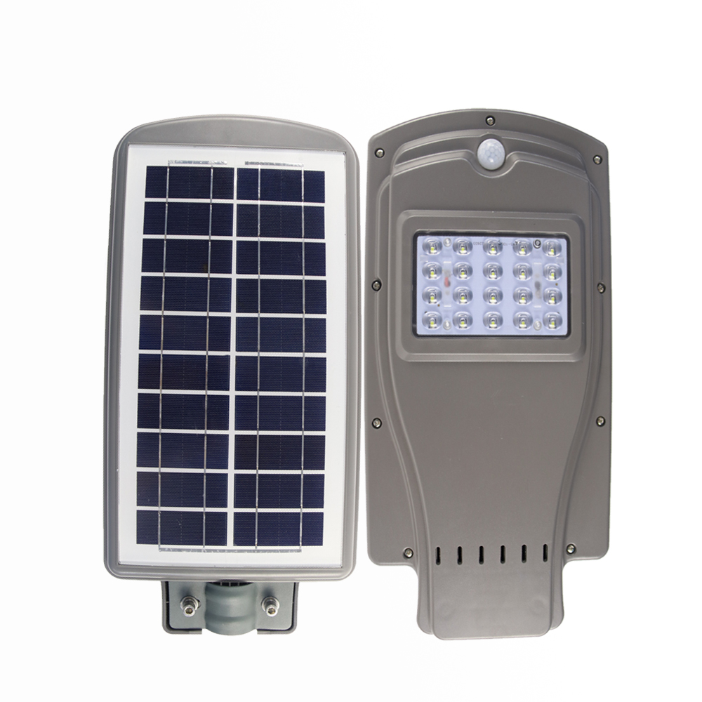 LED all in one street light waterproof IP65 light control 20W 40W 60W integrated led solar street light