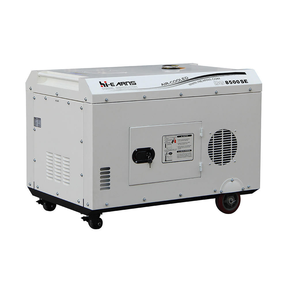 7KW silent electric big canopy diesel generator with omni-directional wheel