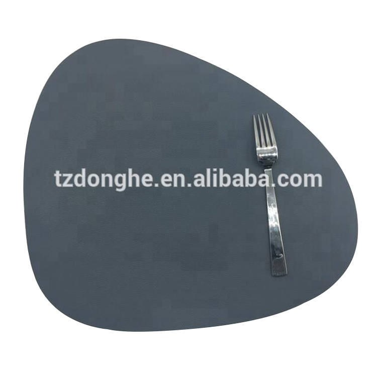 Tabletex hot sale environmentally leather anti-slip PU oval western placemat