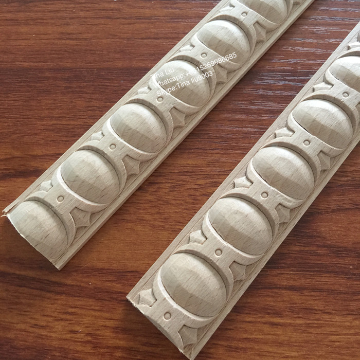 carved solid beech wood moulding