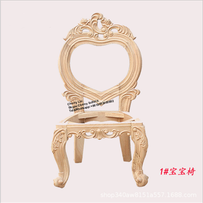 Home Furniture Wood Carved Chair Frames