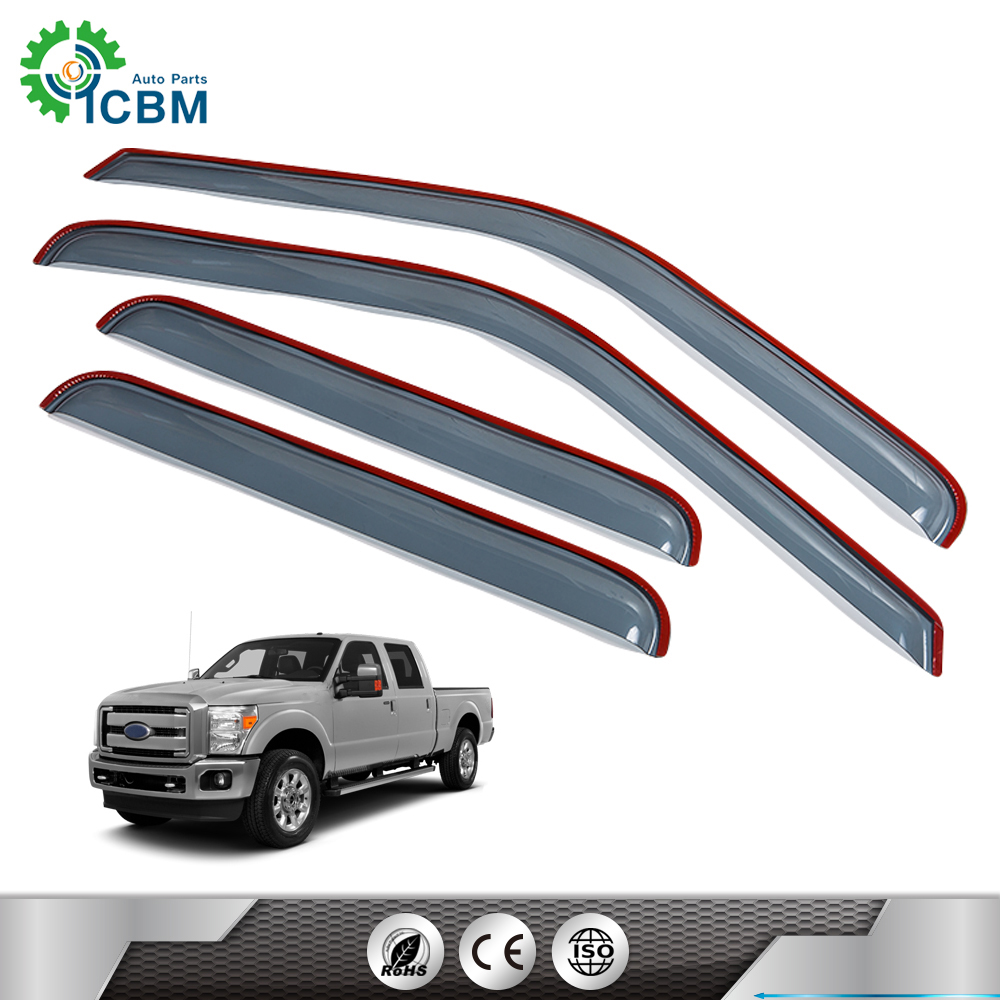 Factory top quality plastic window door visors for F250 350 450 99-15 auto door visor car accessories