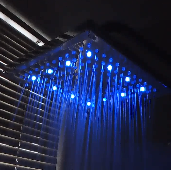 Bathroom LED 3 Colors Gradually Chang Ceiling Overhead Shower