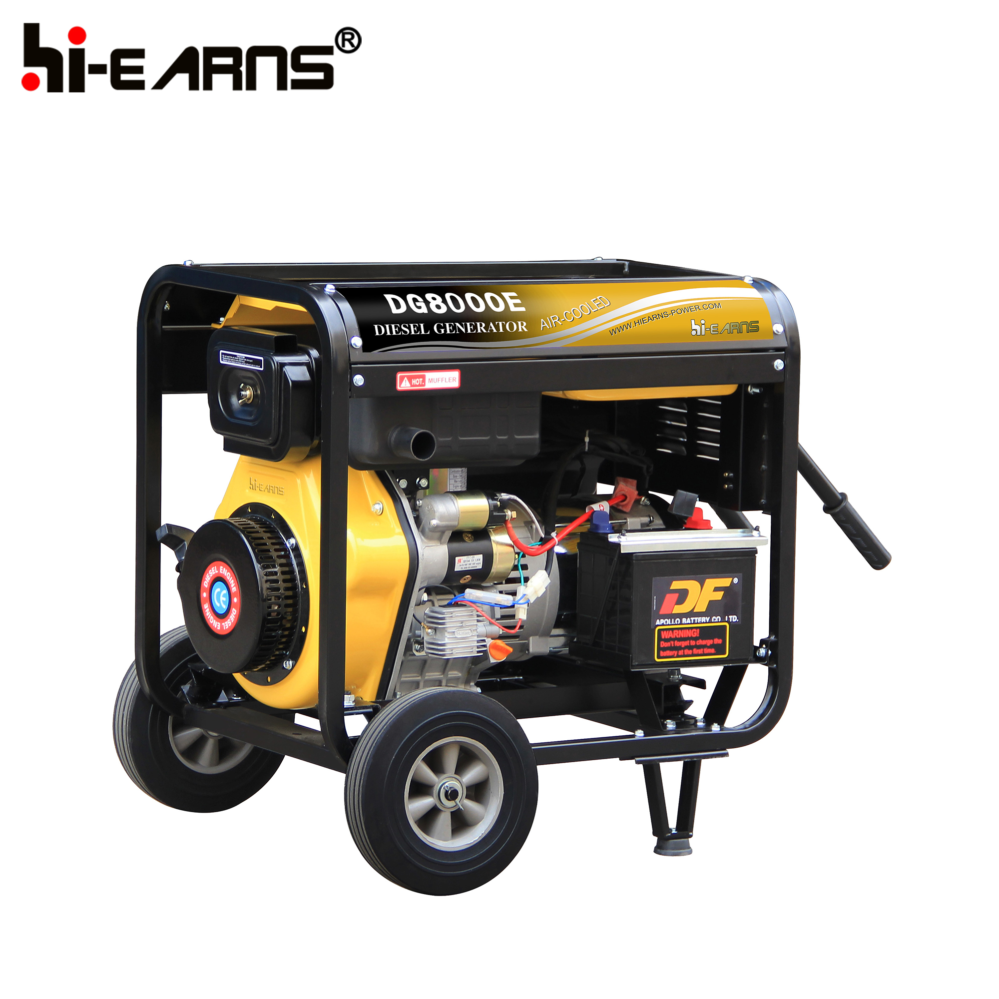 6KW Portable with open frame diesel generator