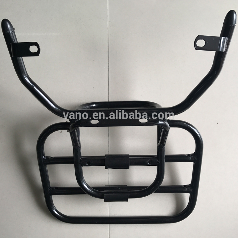Chromed black motorcycle luggage rack carrier GY6 scooter
