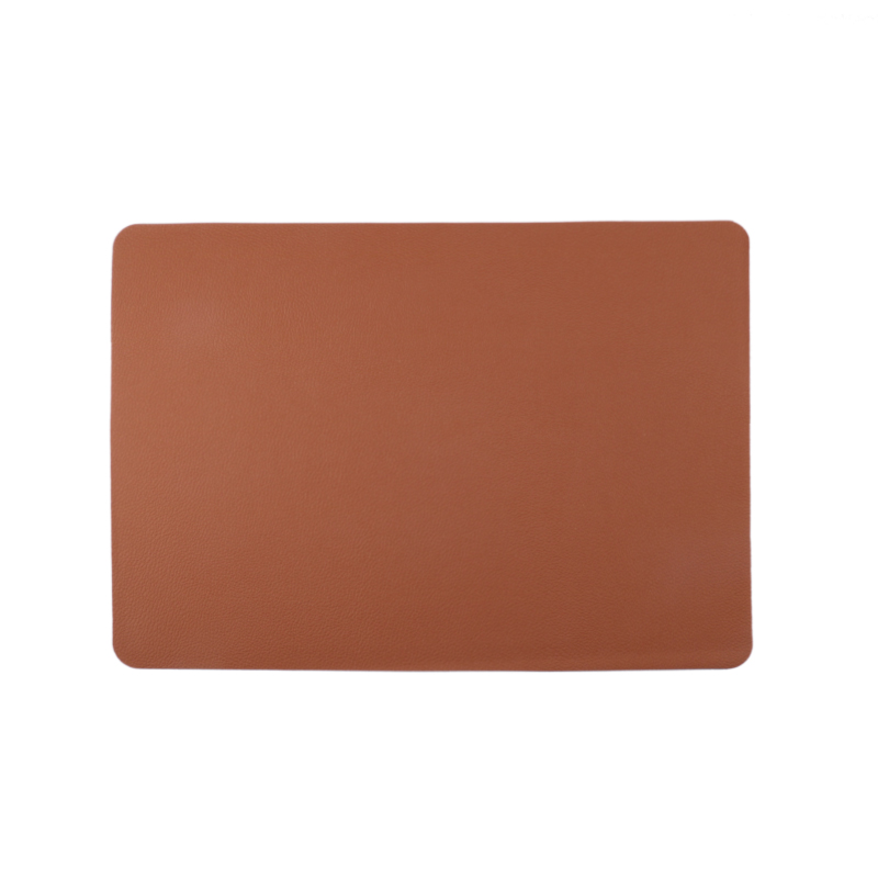 Double side brown rectangle  PVC leather placemat  dining table mat  placemats