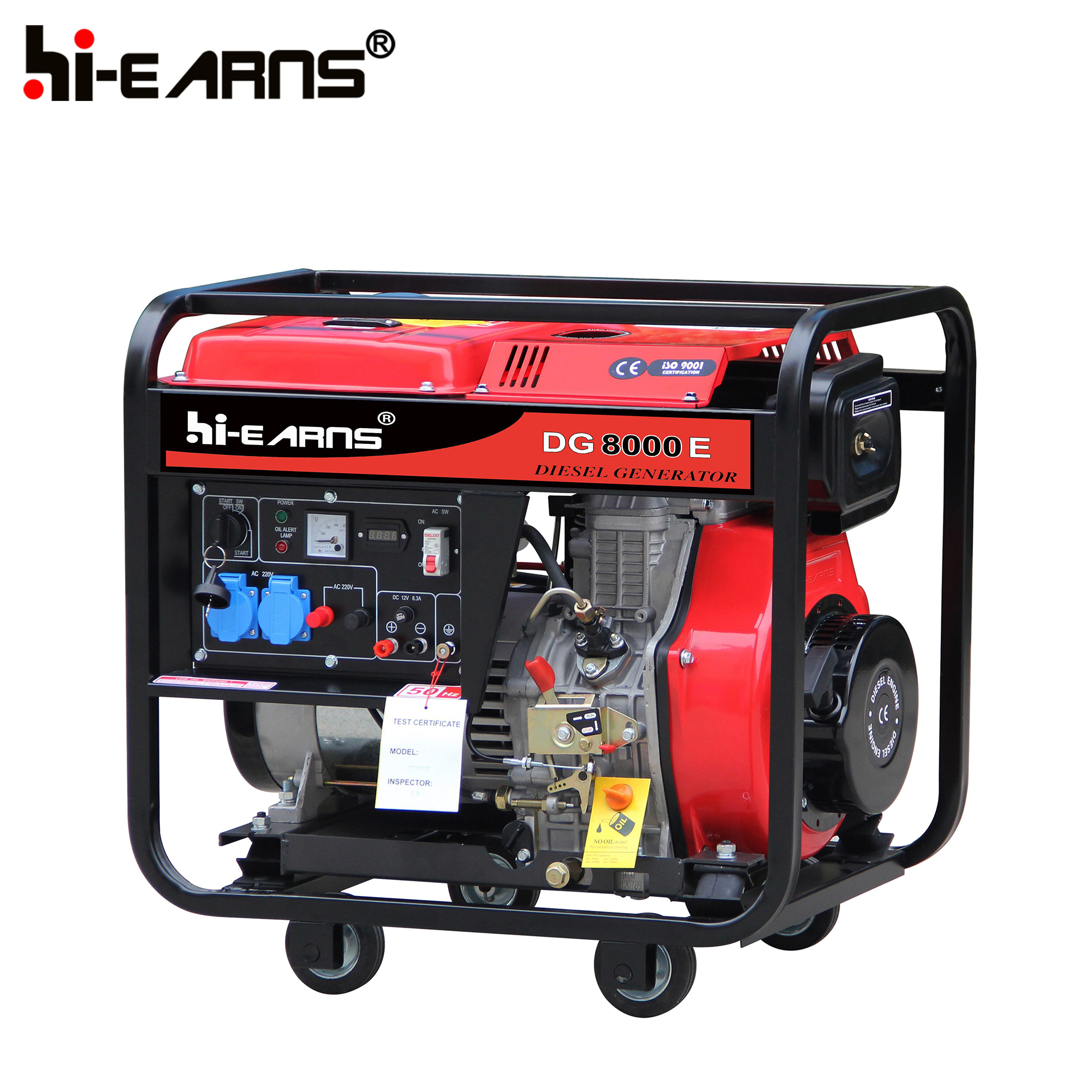 6000W air-cooled  three phase open type diesel generator