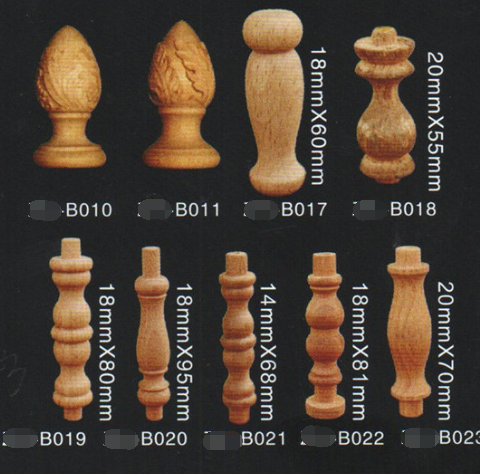 solid wood small parts wood bunfeet wood finials