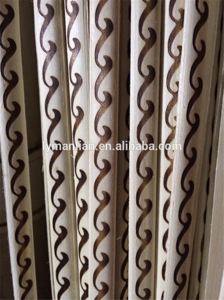 Recon white wood embossed wood strip