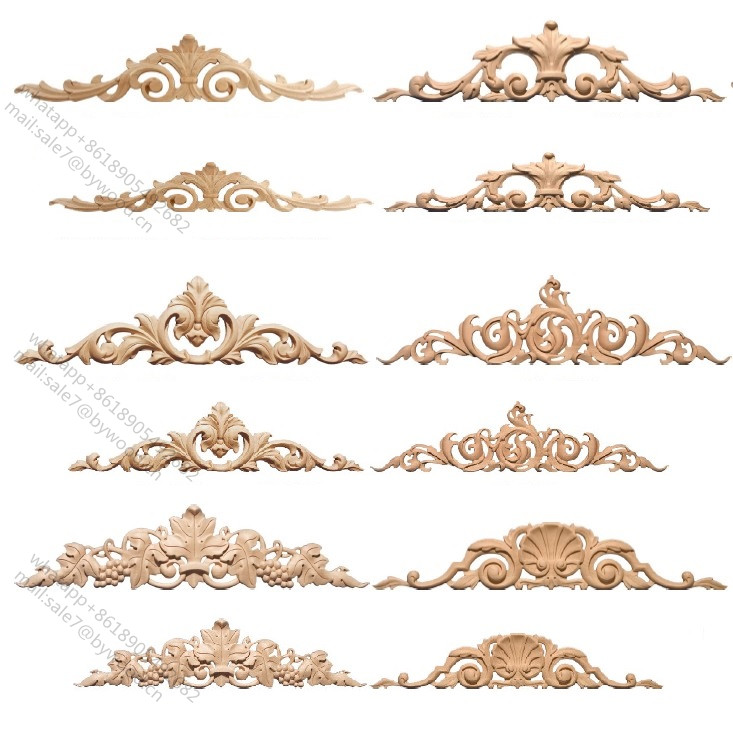 Furniture appliques wood carve decoration American carved wood furniture appliques and onlays