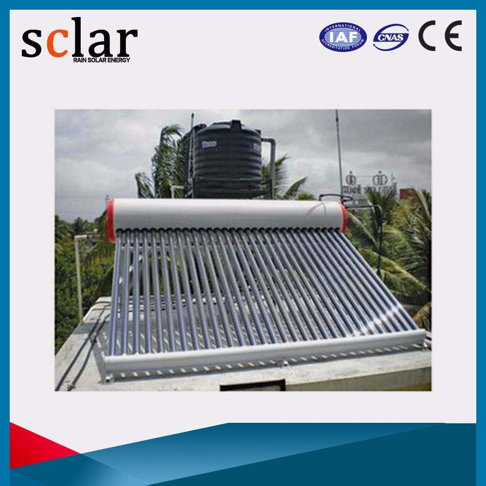 Non pressure balcony solar water heater with heat pipe