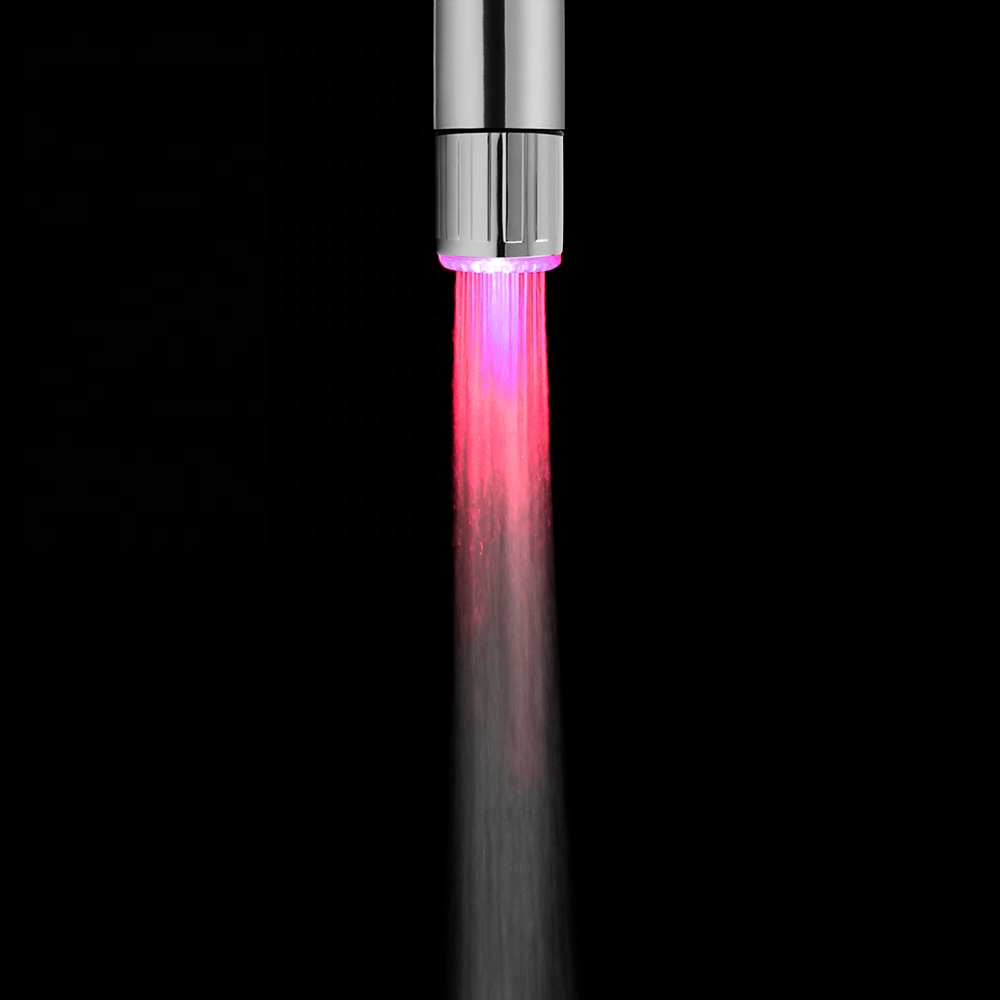 Smart automatic 3 colors emitting upc bathroom led temp sensing lighting faucet