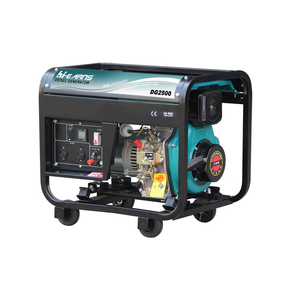 220 volt recoil start air-cooled generator 2kw diesel price