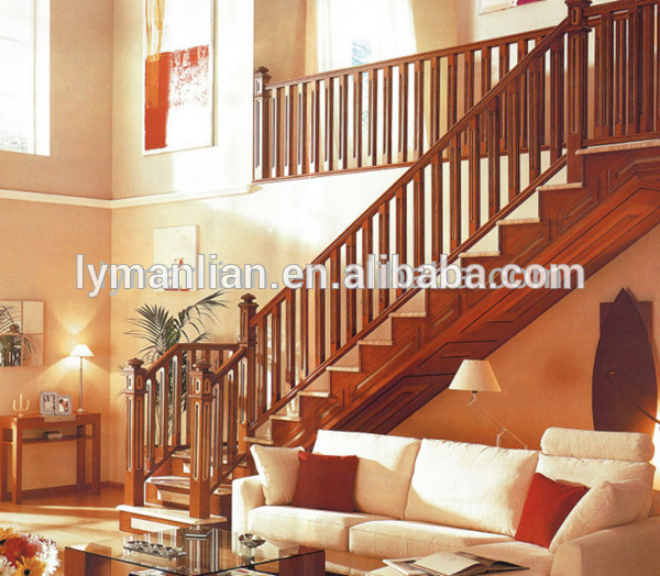 Red oak handrail solid wood newel post