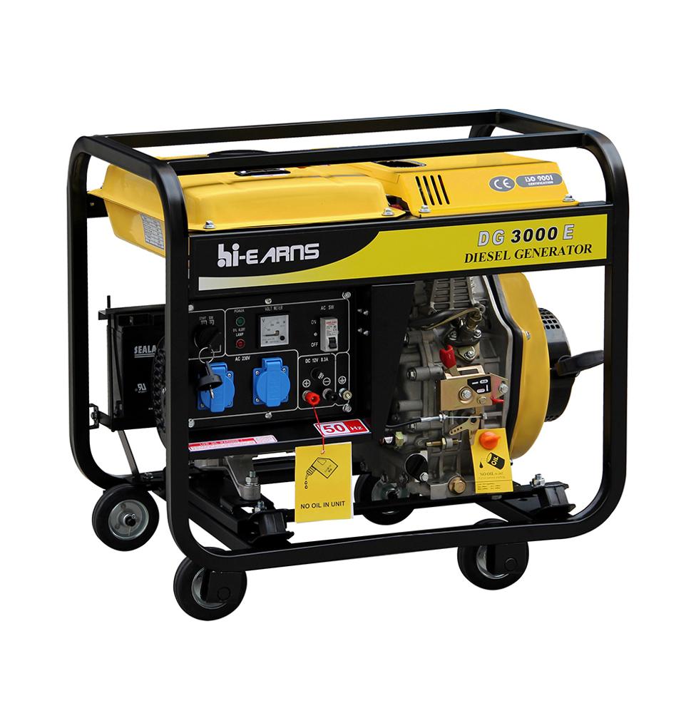 Portable 3 kva diesel generator price DG3000E