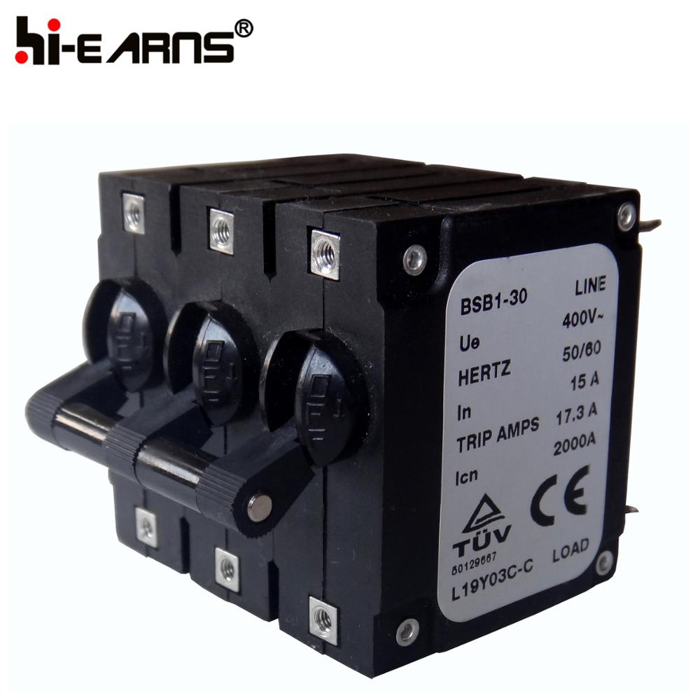 15A diesel generator three phase BSB earth leakage circuit breaker