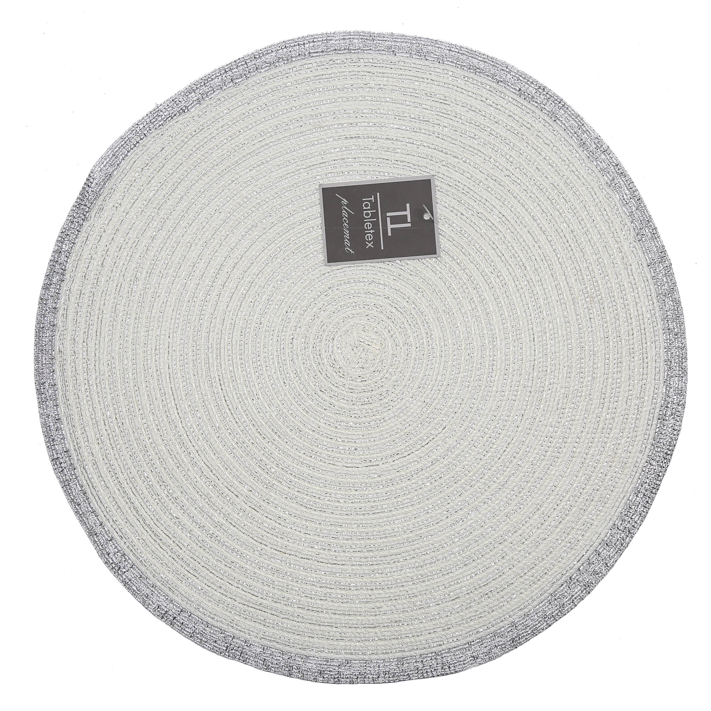 Tabletex cheap anti-slip polyester cotton PET dining table place mats multi color round new design modern placemat