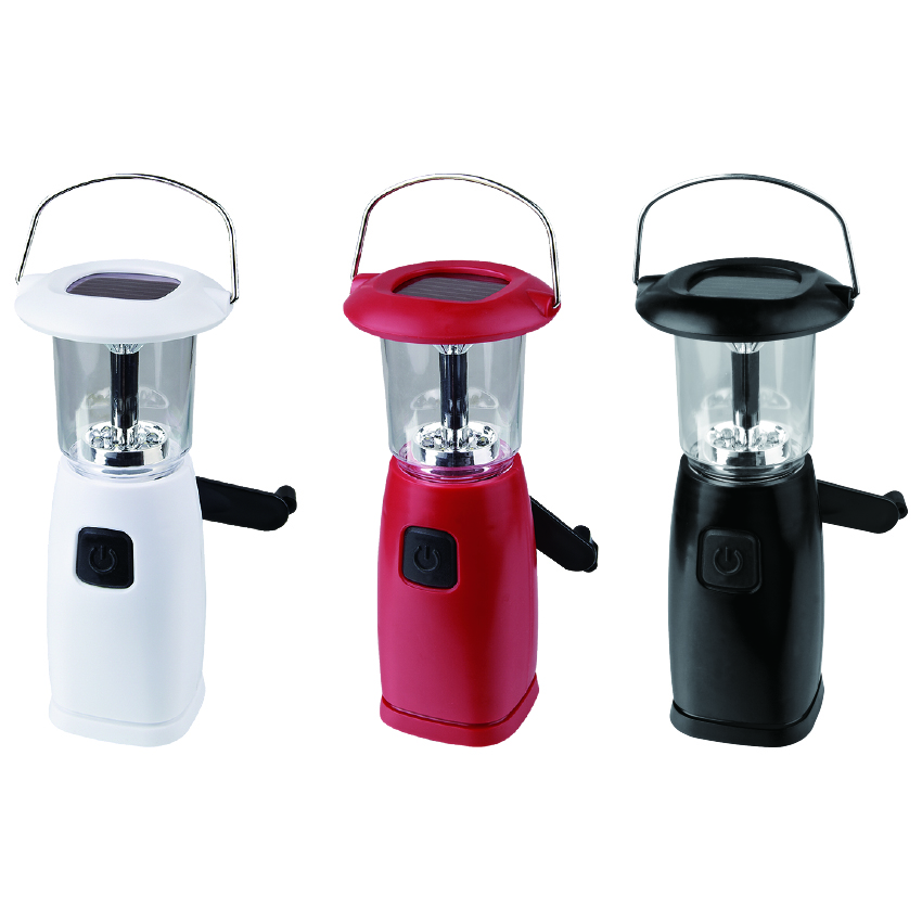 Hand-Cranked Solar Camping LED Light in Blue Color