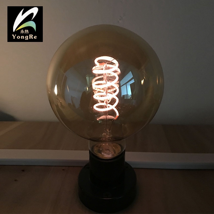 2017 Best Frosted Glass Cover Globe G125 Dimmable Led Filament Bulb