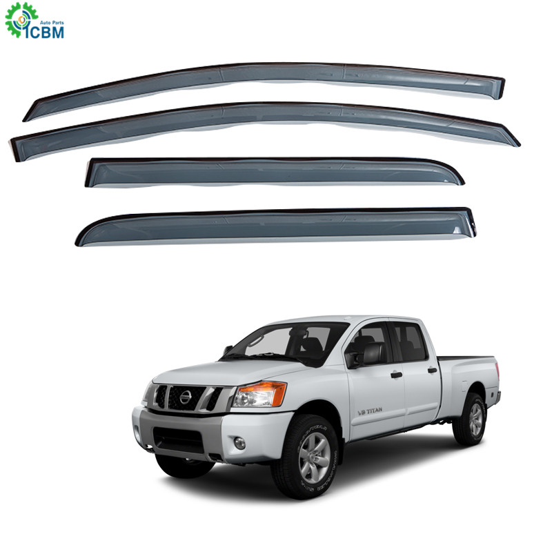 Window Visor Sun Rain Guard smoke colour IN CHANNEL STYLE car window visors wind deflectors weather guard for car