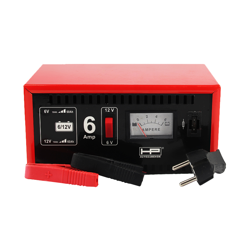 Red & Black 6V/12V 64W Lead-Acid Car Battery Charger
