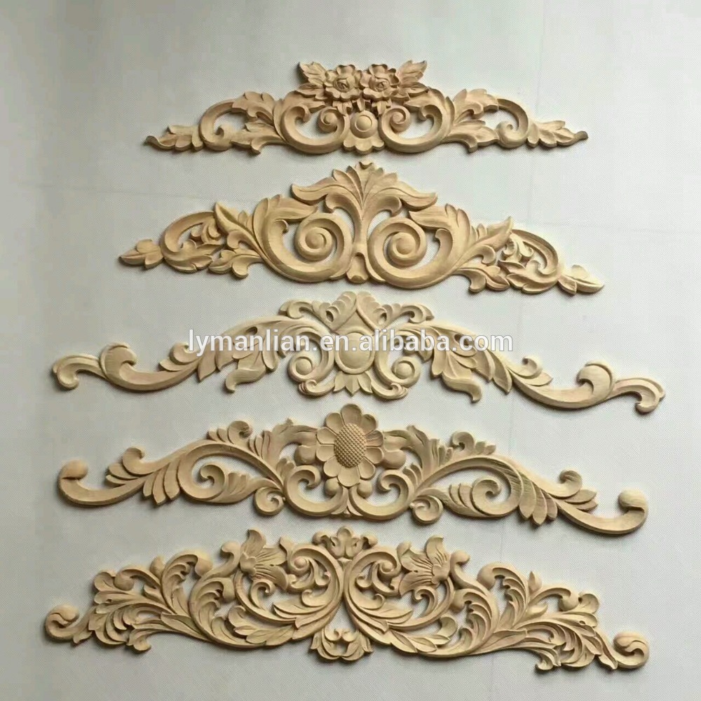 Decorative wood carvings ornamental appliques
