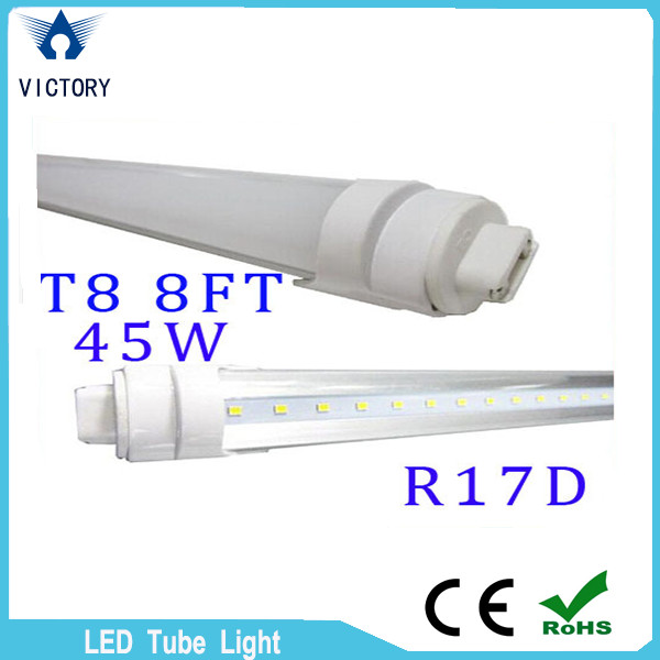 Shenzhen Victory High Output 8 Foot T8 LED Tube (for R17D Base), 8ft led tube light 5400 Lumens, 44W Replaces 110W Fluorescent