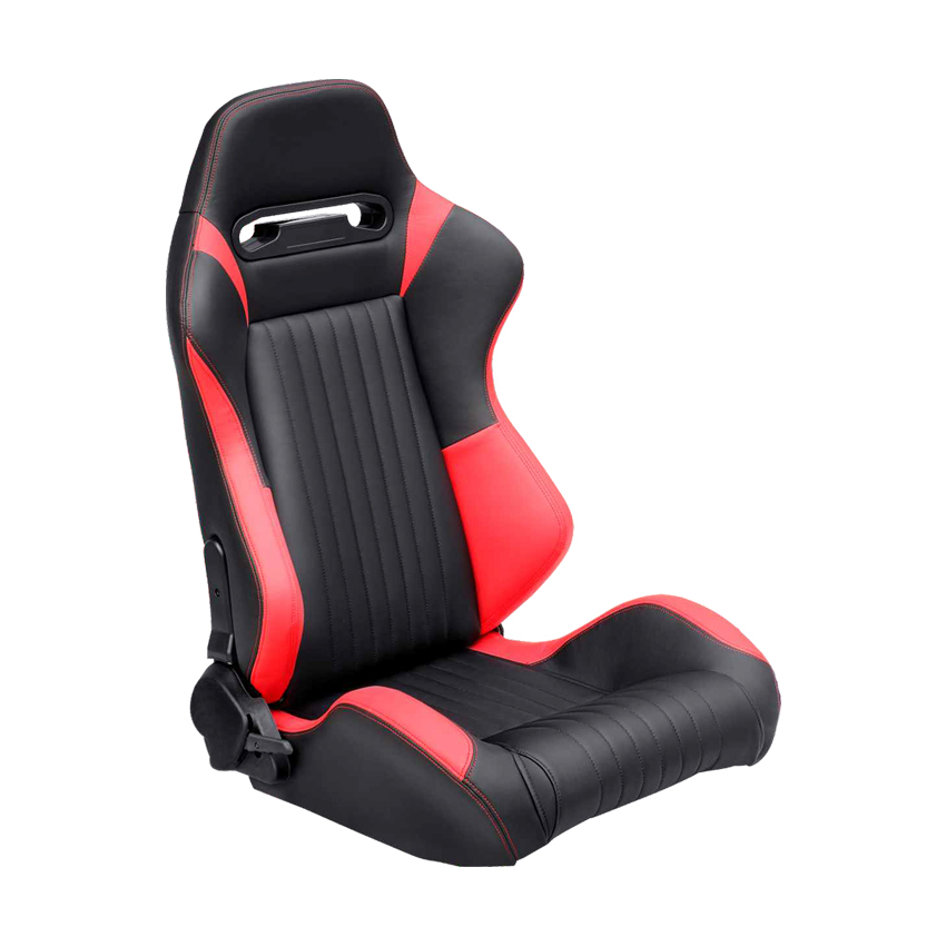 PU Black And Red Leather Car Racing Seat