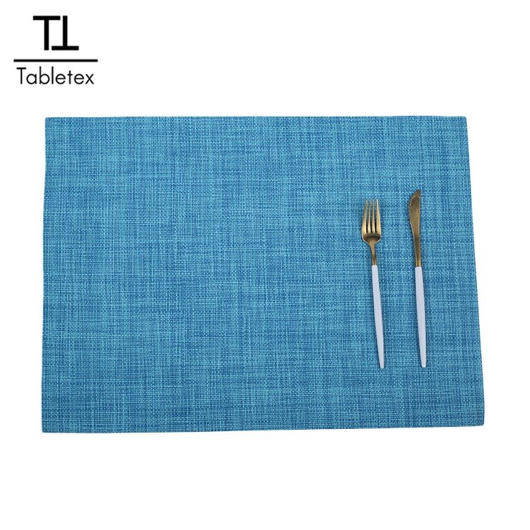 Tabletex cheap wholesale custom logo vinyl placemats dining PVC tablemat hot dinner set