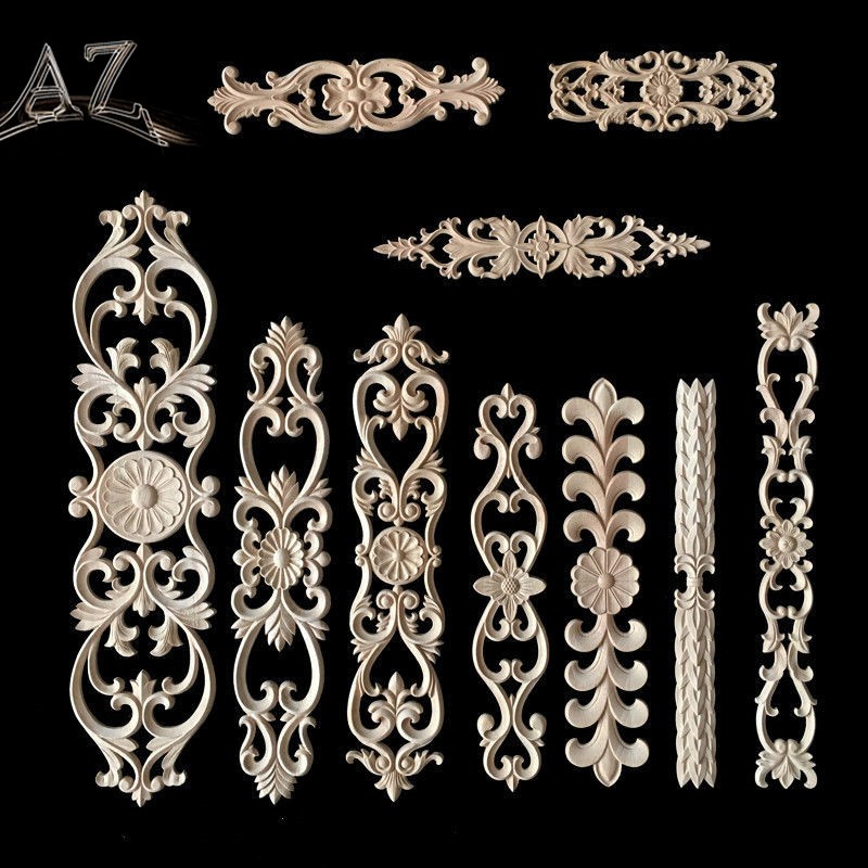 wood carving decorative furniture onlays appliques for cabinets