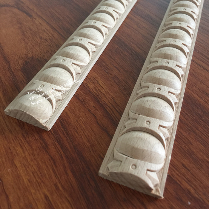 Decorative wood furniture carving cornice moulding
