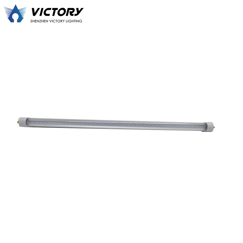 T8 8ft 8 foot aluminum 2400mm high output single pin led tube light
