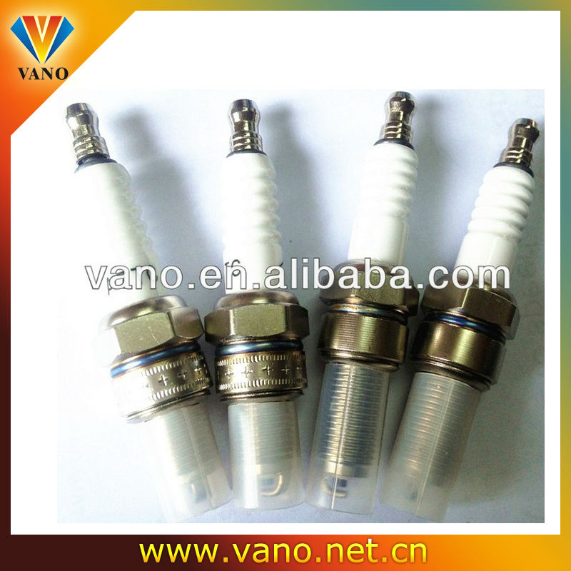 wholesale yellow,red, white ceramic motorcycle spark plug