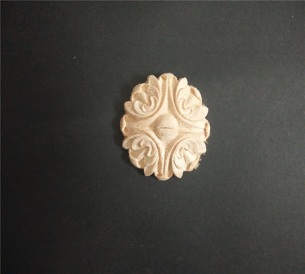 New Ornamental Wood mouldings round embossed applique