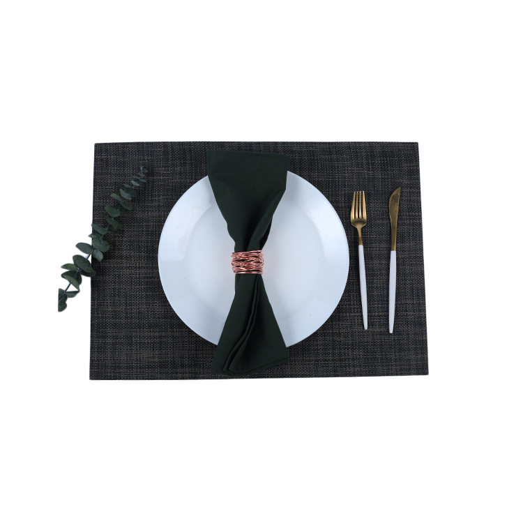 Tabletex eco-friendly cheap price black pvc table placemat