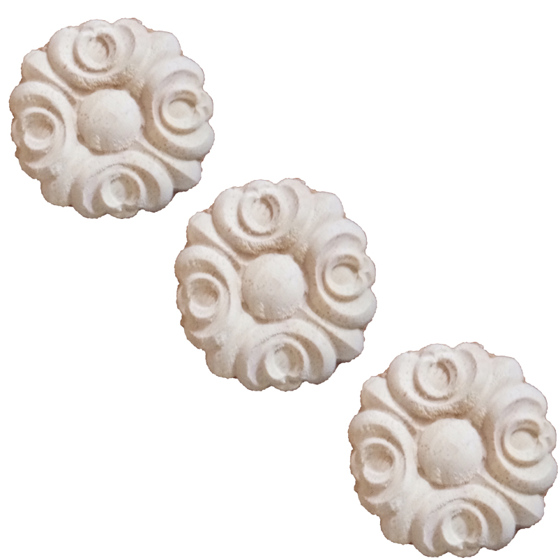 Wood decorative Solid wood carving flower piece European style