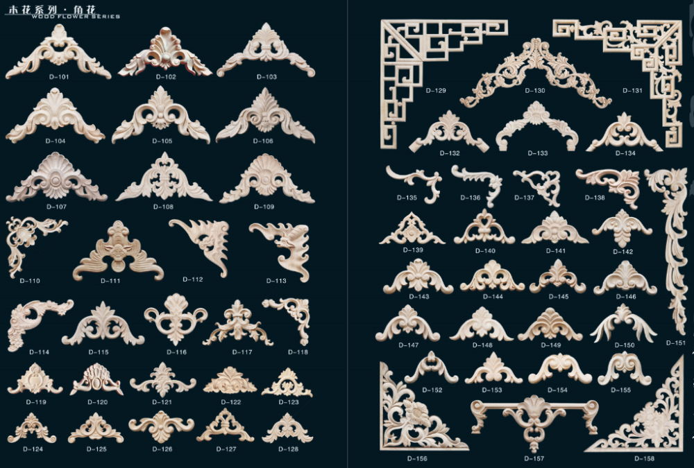 wood decorative furniture onlays