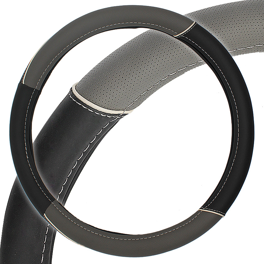 Universal PU Car Steering Wheel Stitch On Wrap Cover
