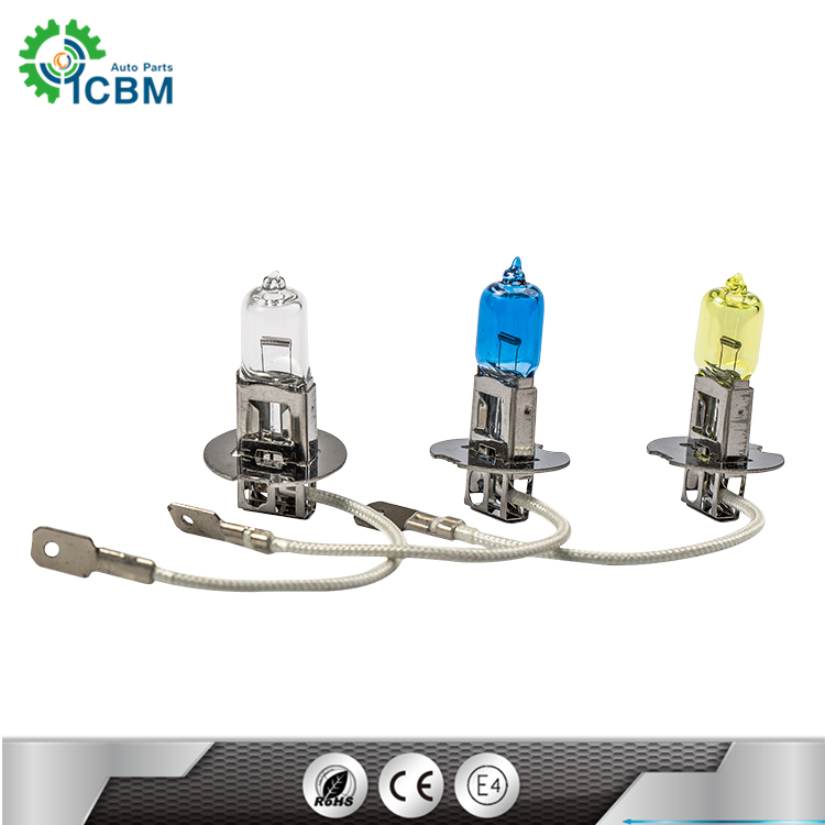 12v 100w H3 auto lamp clear bulb pk22s halogen bulb h3