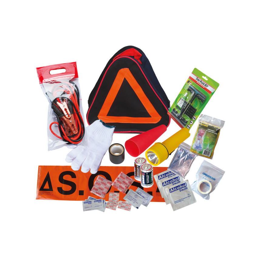 Car road safty Emergency Tool Kits warning triangle auto repair kit tools for wholesale