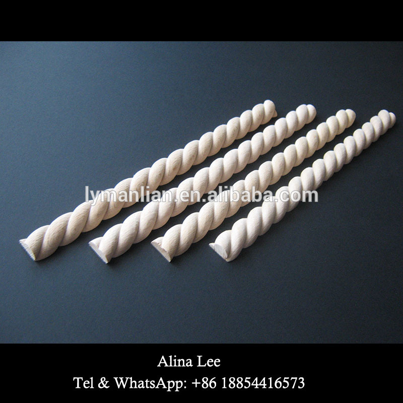 Wood carved antique crown molding trim