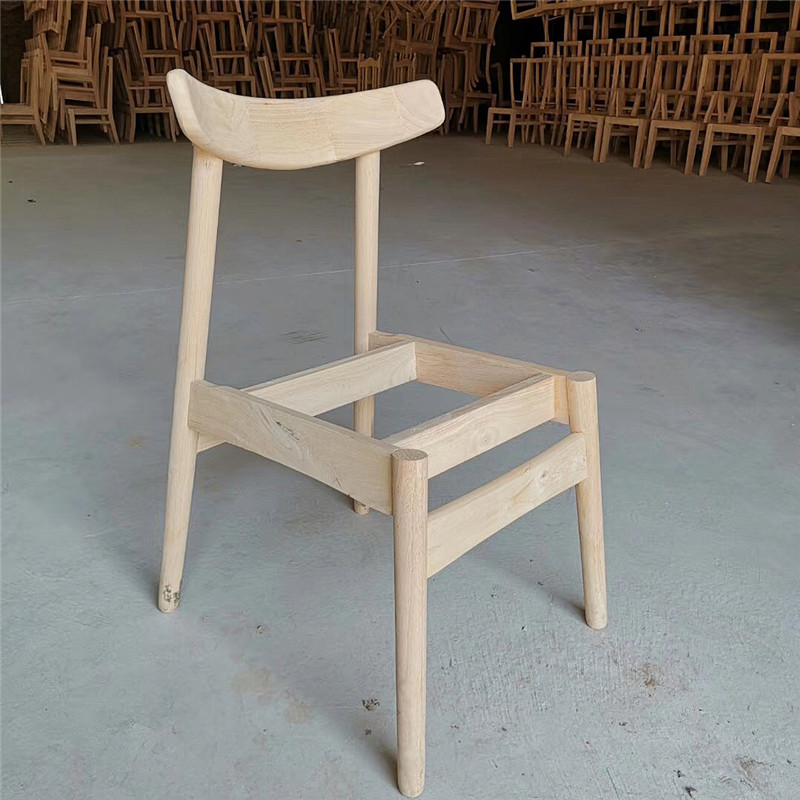 Unfinished Wood Dining chair frame round back chair