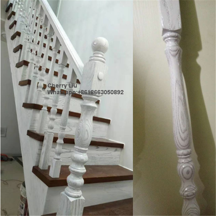 Furniture Wood Appliques Wood Carved Pillar