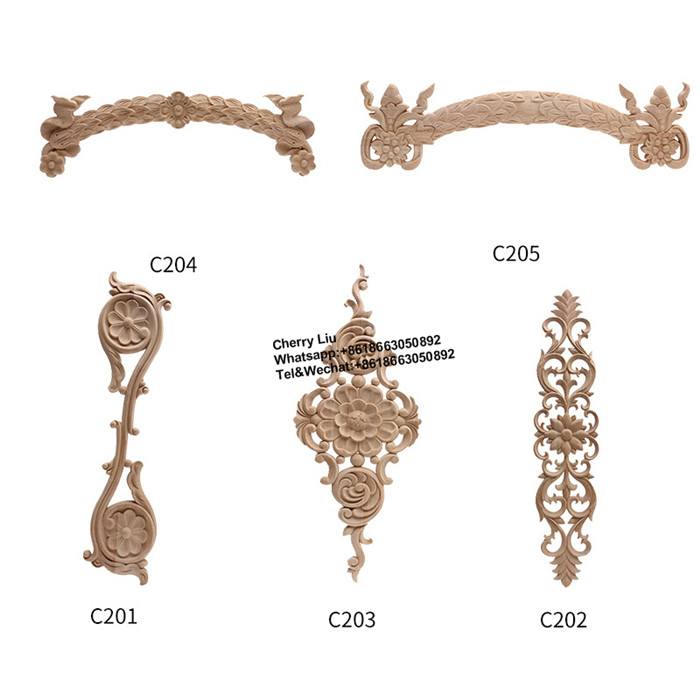 Wood Carved Appliques Decorative Wood Onaly